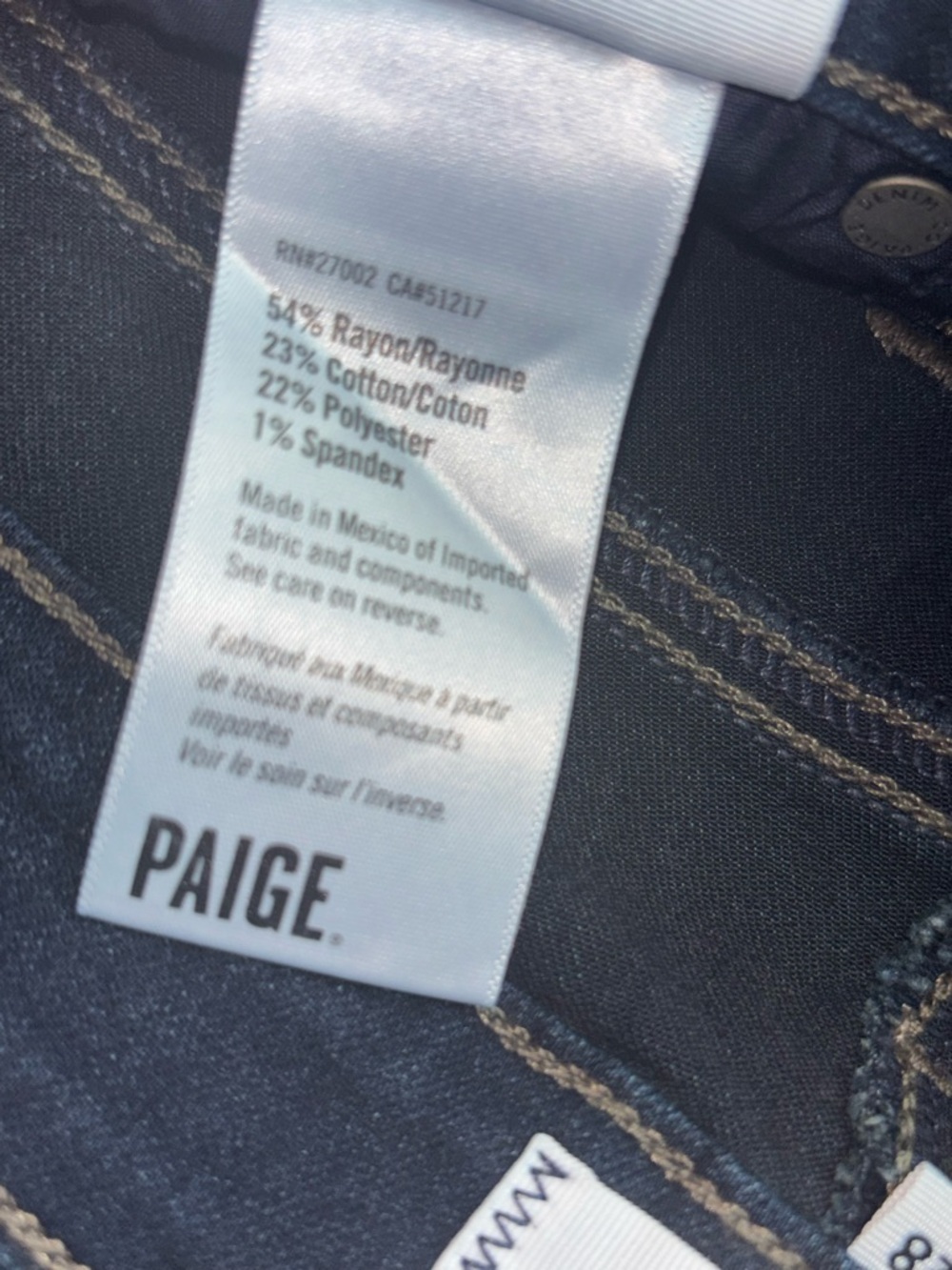 PAIGE Women's Dark Hoxtom Straight Leg Jeans - Picture 9 of 10